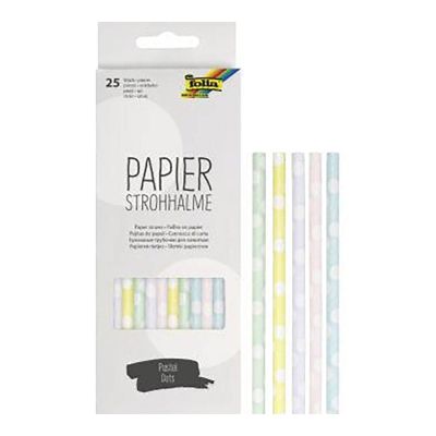 طقم شفاطة ورق مطبوع اشكال 19.7سم * 6مم /25 Pastel Dots رقم 12594