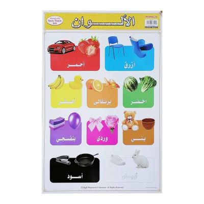 بوستر تعليمي عربي مقاس 49.5*74سم 350جم الالوان رقم MA 1101