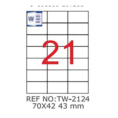 فرخ ورق ليبل A4 متعدد 100/21 Tanx فرخ TW-2124