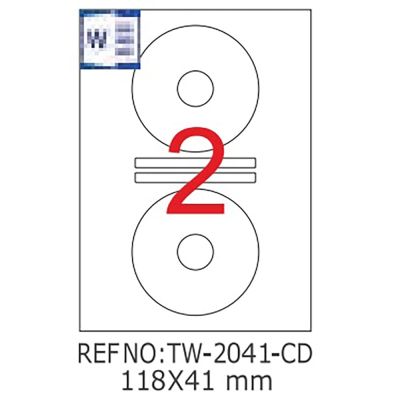 فرخ ورق ليبل A4متعدد 100/2 Tanex فرخ TW-2041CD