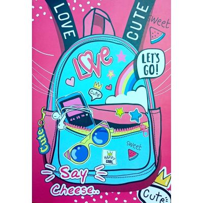 كشكول دبوس مربعات روضة60ورقة مقاس20.5*29.5سم