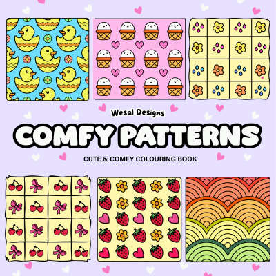 كتاب تلوين 40رسمه Comfy Patterns مقاس20*20سم A7