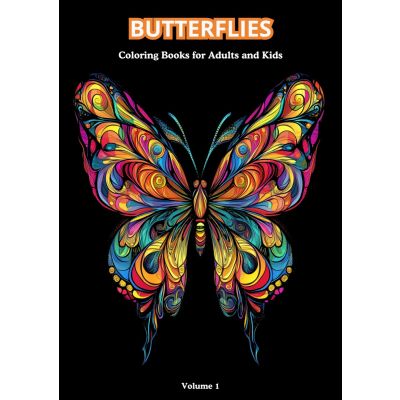 كتاب تلوين 30رسمه Butterflies Volume1 مقاس21*29.7سم A4