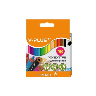 علبة الوان خشب واى بلص 12لون قصير WE.TRI WOOD FREE رقم TC-140400 - 1404/0