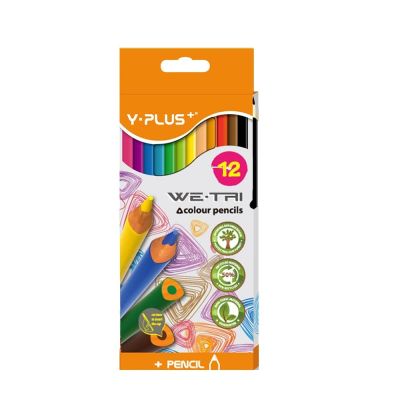 علبة الوان خشب واى بلص 12 لون طويل WE.TRI WOOD FREE رقم TC 140210 - 1402/1