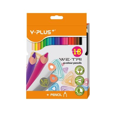 علبة الوان خشب واى بلص 18 لون طويل WE.TRI WOOD FREE رقم TC-140220 - 1402/2