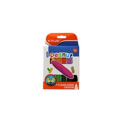 طقم الوان شمع واى بلص 12لون قصير علبة كرتون Peanut رقم CR150118