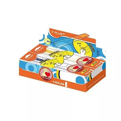 Y-Plus Shell Transparent Ruler 20 Cm Color Motif,Box Of 40