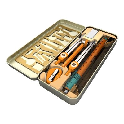 طقم هندسى واى بلص علبة معدن 10 قطعة MS 140200 - 1402/0 NEWTON