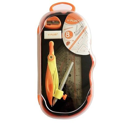 طقم هندسى واى بلص علبة بلاستيك 8 قطعة MS 190200- Archimedes