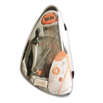 طقم هندسى واى بلص علبة بلاستيك 9 قطعة MS 190100- Scholar