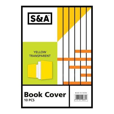 جلاد كتاب بجراب مقاس 33*44 سم Yellow Transparent S&A