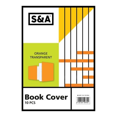 جلاد كتاب بجراب مقاس 33*44 سم Orange Transparent S&A