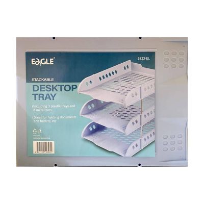 تراى 3دور ايجل بلاستيك ببلو معتم مخرم NO:9323-EL