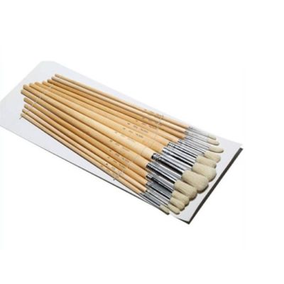 طقم فرشاة شعر طبيعى مدورة رقم 582 مقاس من رقم 1-12