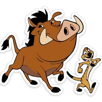 استيكرز عبارات رقم Dank n Drib-Timon and Bumba-DD-ST-10