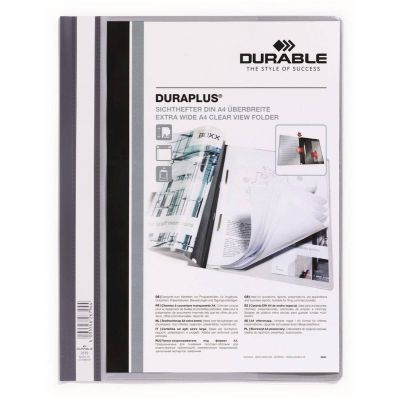 دوسيه بلاستيك ديورا بلص بجيب رمادى رقم 257910