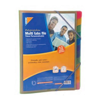 حافظة بلاستيك منترا الوان بالفواصل/12 جراب CD + A4 جراب