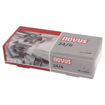 علبة دبوس دباسة نوفس 1000 دبوس ابيض رقم 24/6