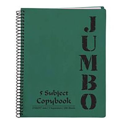 كشكول سلك مسطرة 200 ورقة غ بلاستيك 5 فاصل مقاس 21*29.7سم jumbo