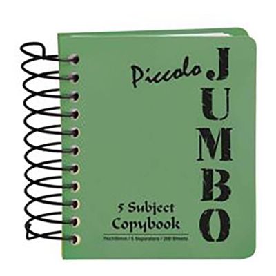 كشكول piccolo ميني جامبو 200 ورقة / بلاستيك لولبي A7/5