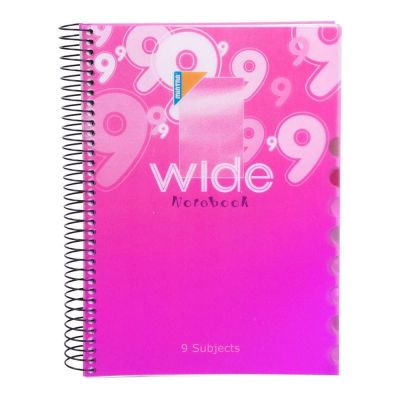 كشكول سلك مسطرة 200 ورقة غ دوبلكس 9 فاصل مقاس 17*20سم wide