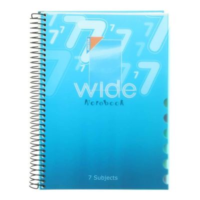 كشكول سلك مسطرة 168 ورقة غ دوبلكس 7 فاصل مقاس 20*28سم wide