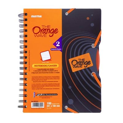 Mintra Orange Wave Double Wire Notebook 100 Sheet A5 /2