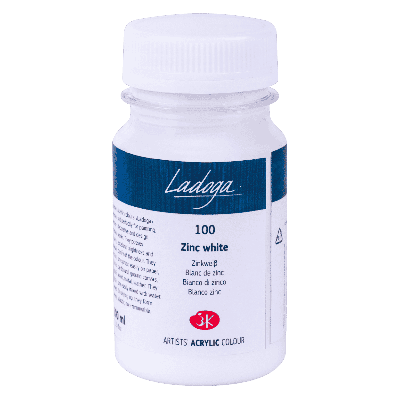 برطمان الوان اكريلك 100مللى Zinc white Ladoga رقم 2227100