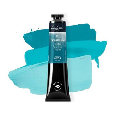 انبوبة الوان اكريلك 46مللى Turquoise blue Ladoga رقم 2204507