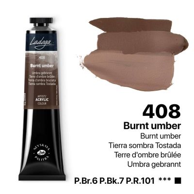 انبوبة الوان اكريلك 46مللى Burnt Umber Ladoga رقم 2204408