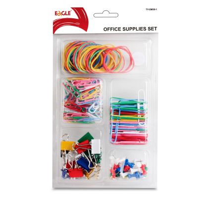 طقم اكسسورات مكتب ايجل دبوس كليبس + منظور + بلدوج + استيك / 235 رقم TY-OM30-1