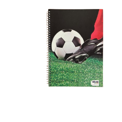 كشكول مسطر ابيض 200ورقة 70جرام غ سلك 5فاصل مقاس210*297سمSkag- Football