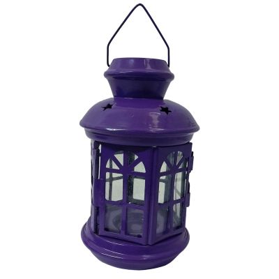 فانوس سداسى معدن +زجاج بدون صوت رقم20927