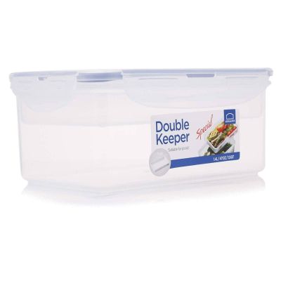 حافظة طعام بلاستيك شفاف 2 دور Lock & lock مقاس 1.4 لتر رقم HPL817HI