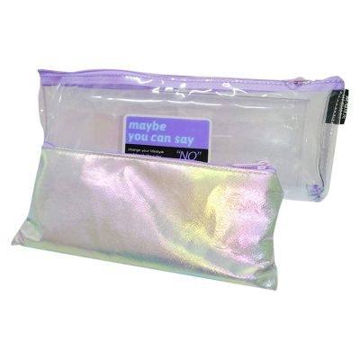 مقلمة بلاستيك شفاف + ج ميتلك M&G رقم APB903CX