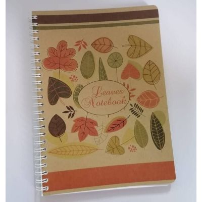 نوت بوك سلك مسطر80ورقة ابيض غ كرافت مقاس 15*21سم yasin-leaues رقم 1048