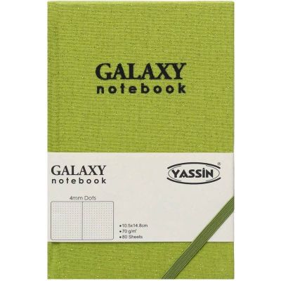 نوت بوك لاصق منقط كريمى غ هارد كفر باستيك مقاس 10.5*14.8سم yasin-galaxy رقم 1062