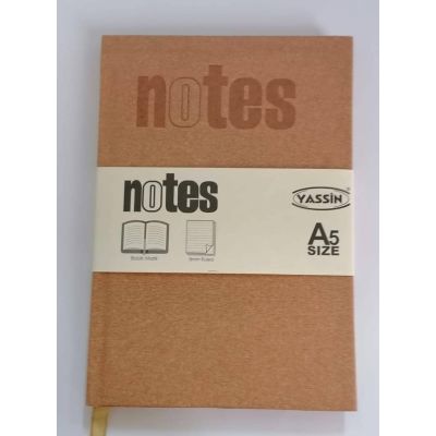 نوت بوك لاصق مسطر 80ورقة كريمى غ هارد كفر مقاس 14*20.5سم yasin-notes رقم 1059