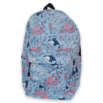 شنطة مدرسية منترا ظهر مطبوع 2 جيب+جي لاب 18 لتر رقم 10222