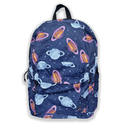 شنطة مدرسية منترا ظهر مطبوع 2 جيب+جي لاب 18 لتر رقم 10223