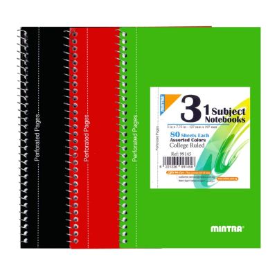 Mintra Offer 3 Block Note 1 Wire Separator 80 Sheets Lined Size 12.7 * 19.7 Cm No. 99145