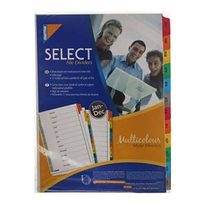 باكو فواصل منترا كرتون شهرية لسان بلاستيك ملون A4