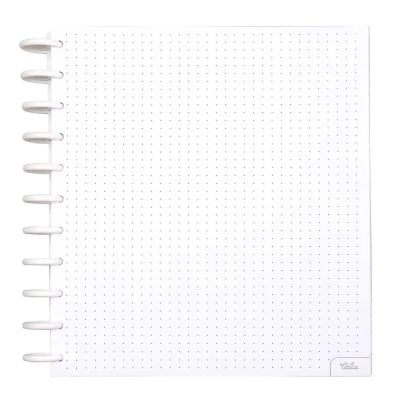 غيار ورق نوت بوك منقط ابيض يومى بدون تاريخ 50 ورقة 90 جرام غ زراير بولى مقاس 14.5*21سمmintra-talia