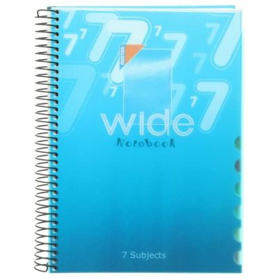 كشكول سلك مربعات 0.5 سم168ورقة 7فاصل mintra-wide غ بلاستيك رقم 90971مقاس 14.8*21سم