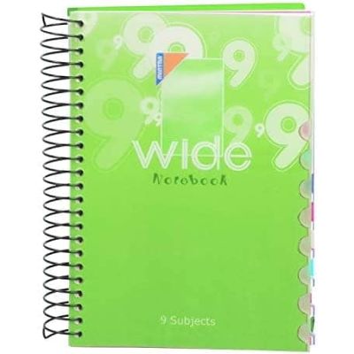 كشكول سلك مربعات 0.5 سم216ورقة 9فاصل mintra-wide غ بلاستيك رقم 90975مقاس 14.8*21سم