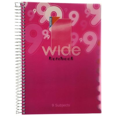 كشكول سلك مربعات 0.5 سم216ورقة 9فاصل mintra-wide غ بلاستيك رقم 90959مقاس 20*28سم