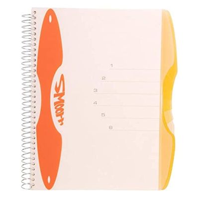 كشكول سلك سياس192ورقة 6فاصل mintra-smooth غ بلاستيك رقم 92162مقاس 21*27.9سم