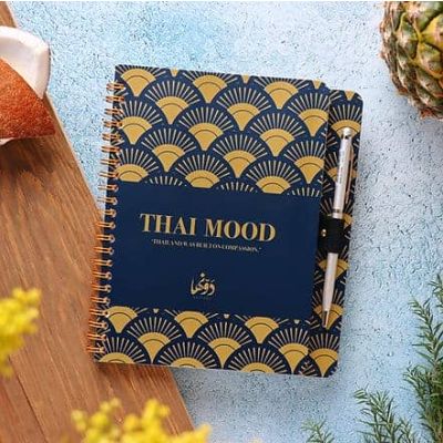 نوت بوك سلك مسطر كريمى 80ورقة مقاس 14*20سمThai Mood- Scalop