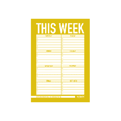 Dawenha This Week 14 X 20 Cm, 50 Sheets